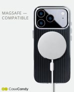 Corrugated Wave Pattern Glossy Case for iPhone 17 Pro 17 Pro Max White Pattern (8)