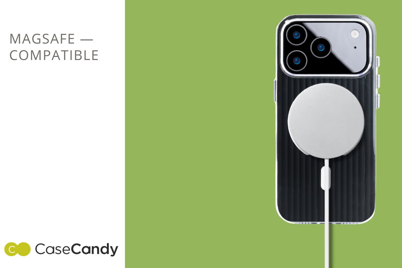 Corrugated Wave Pattern Glossy Case for iPhone 17 Pro 17 Pro Max White Pattern