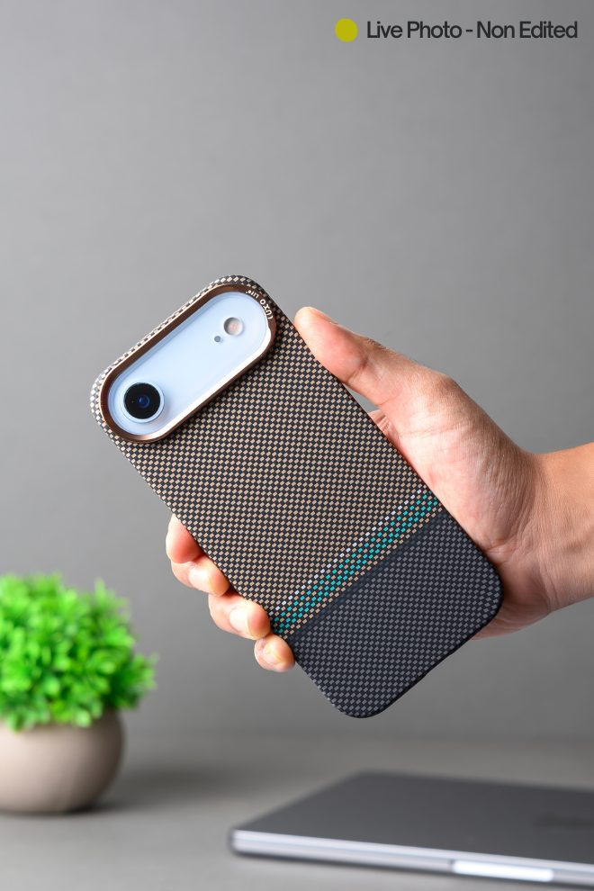 MagSafe Carbon Fiber Case for iPhone 17 Air Golden Pattern (2)