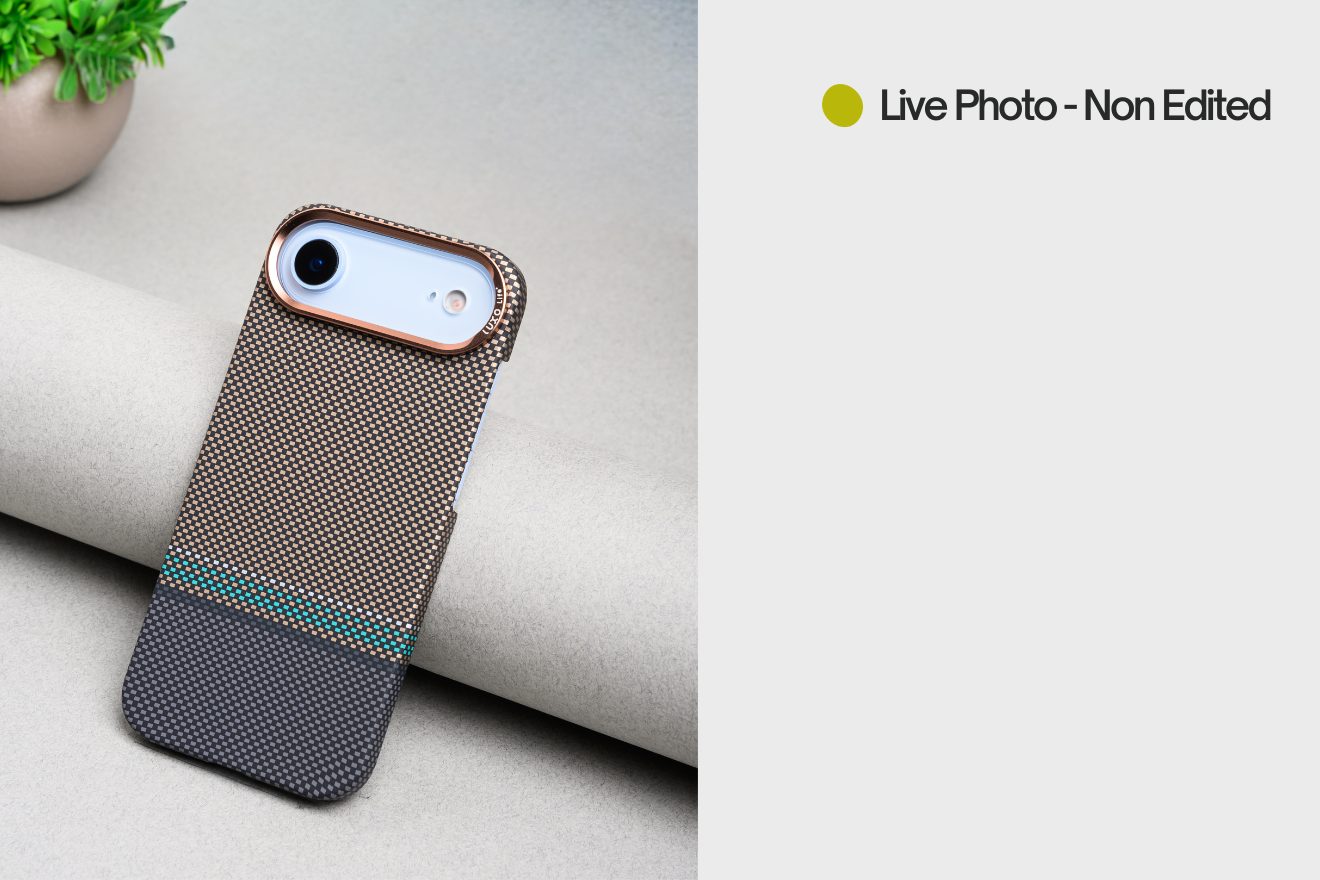 MagSafe Carbon Fiber Case for iPhone 17 Air Golden Pattern (2)