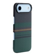 MagSafe Carbon Fiber Case for iPhone 17 Air Green Pattern