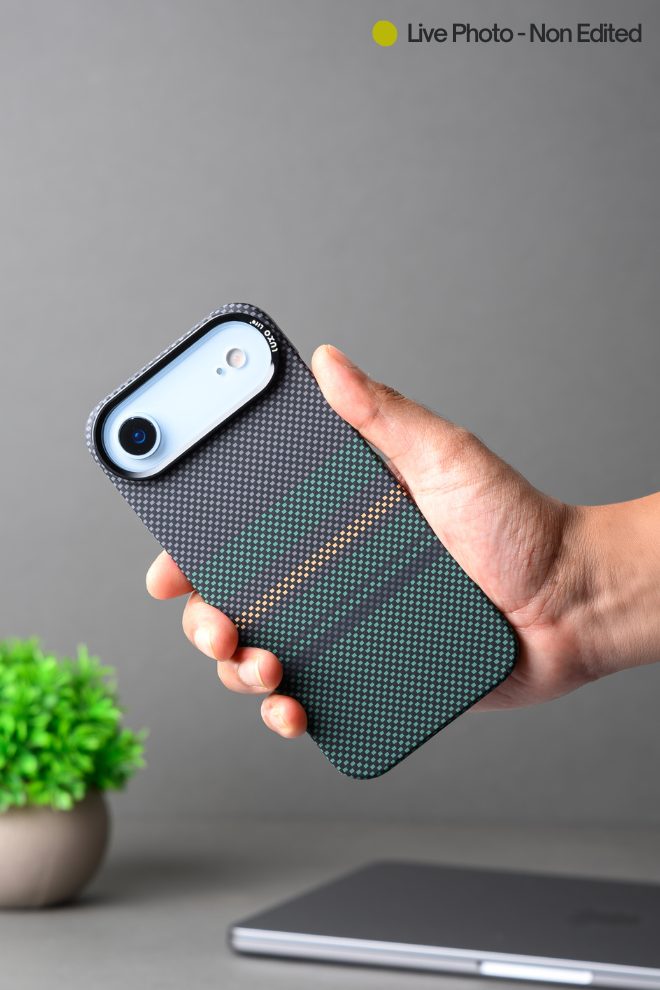 MagSafe Carbon Fiber Case for iPhone 17 Air Green Pattern (2)
