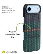 MagSafe Carbon Fiber Case for iPhone 17 Air Green Pattern (4)