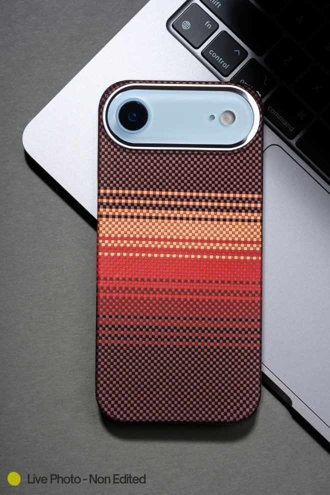 MagSafe Carbon Fiber Case for iPhone 17 Air Red Pattern
