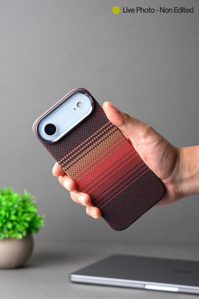 MagSafe Carbon Fiber Case for iPhone 17 Air Red Pattern (2)