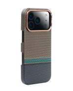 MagSafe Carbon Fiber Case for iPhone 17 Pro 17 Pro Max Gold Pattern