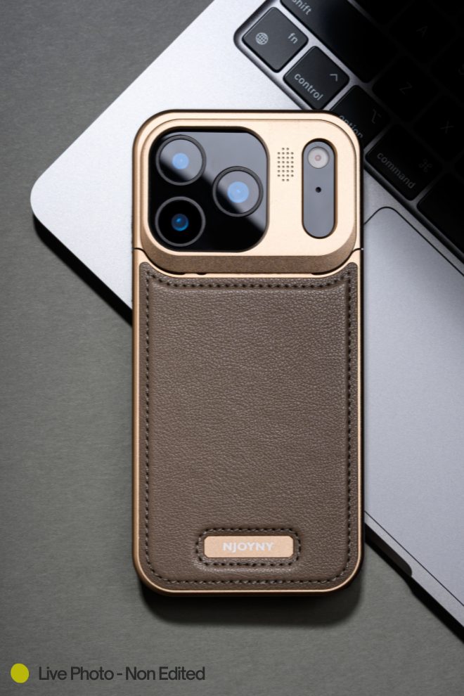 Metallic Vegan Leather Aroma Case for iPhone 17 Pro 17 Pro Max Golden