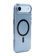 Corrugated Wave Pattern Glossy Case for iPhone 17 Air – Black Pattern