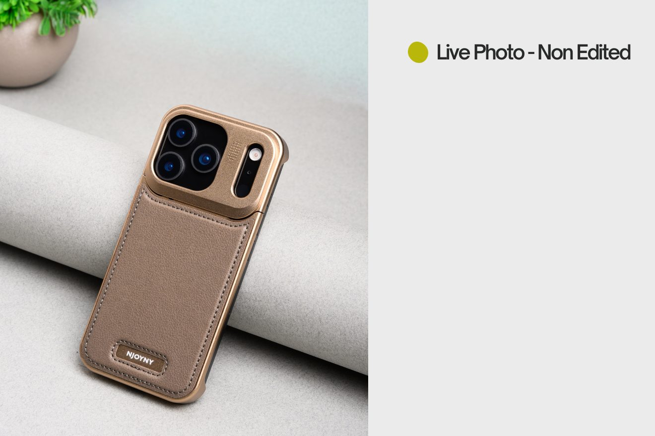 Metallic Vegan Leather Aroma Case for iPhone 17 Pro 17 Pro Max Golden (2)