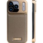 Metallic Vegan Leather Aroma Case for iPhone 17 Pro 17 Pro Max Golden 3.jpg