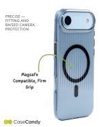 Corrugated Wave Pattern Glossy Case for iPhone 17 Air – Black Pattern