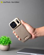 Metallic Vegan Leather Aroma Case for iPhone 17 Pro 17 Pro Max Golden (6)