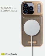 Metallic Vegan Leather Aroma Case for iPhone 17 Pro 17 Pro Max Golden (8)