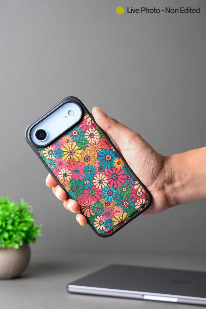 Vintage Floral Blue Leather Case for iPhone 17 Air MagSafe Compatible (2)