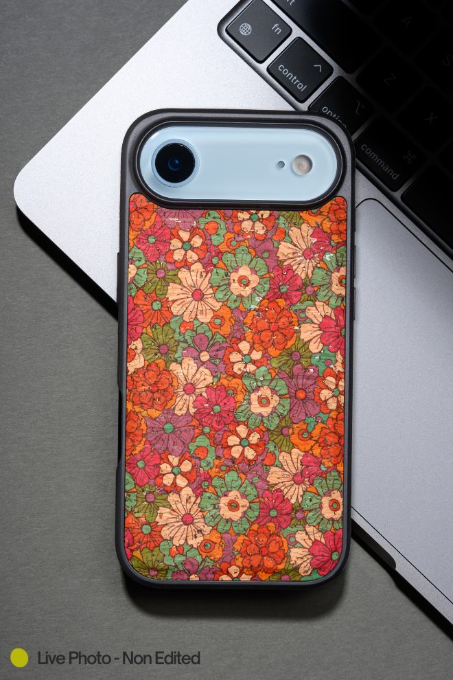 Vintage Floral Red Leather Case for iPhone 17 Air MagSafe Compatible