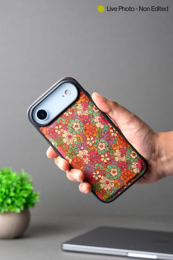 Vintage Floral Red Leather Case for iPhone 17 Air MagSafe Compatible (2)