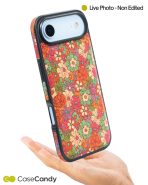 Vintage Floral Red Leather Case for iPhone 17 Air MagSafe Compatible (2)