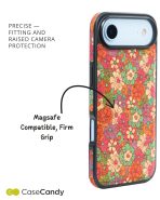 Vintage Floral Red Leather Case for iPhone 17 Air MagSafe Compatible (4)
