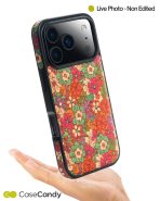 Vintage Floral Red Leather Case for iPhone 17 Pro 17 Pro Max MagSafe Compatible (2)