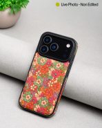 Vintage Floral Red Leather Case for iPhone 17 Pro 17 Pro Max MagSafe Compatible (7)