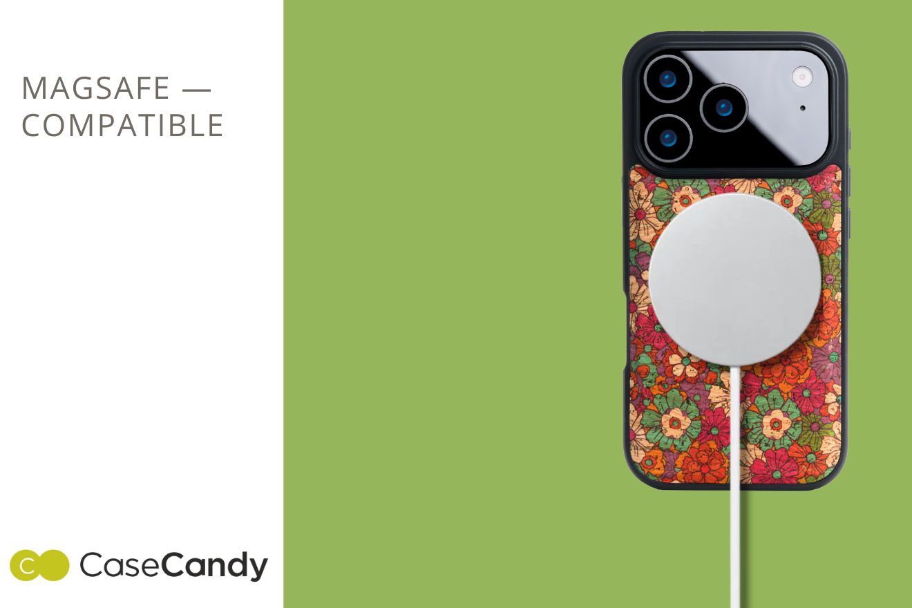 Vintage Floral Red Leather Case for iPhone 17 Pro 17 Pro Max MagSafe Compatible