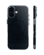 Corrugated Wave Pattern Glossy Case for iPhone 17 – Black Pattern (3)