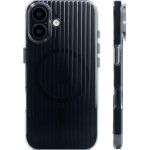 Corrugated Wave Pattern Glossy Case for iPhone 17 – Black Pattern (3)