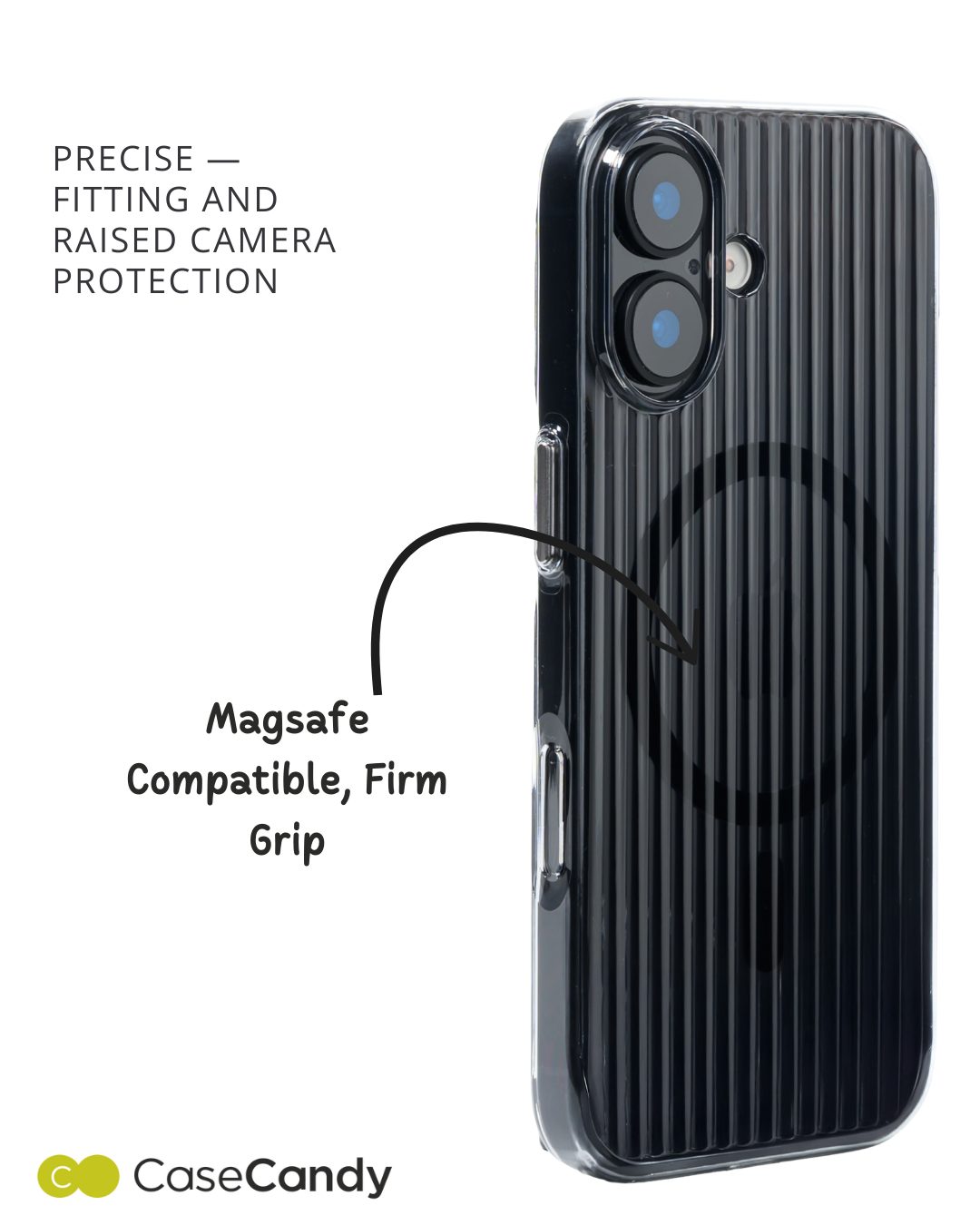 Corrugated Wave Pattern Glossy Case for iPhone 17 – Black Pattern (4) Corrugated Wave Pattern Glossy Case for iPhone 17 – Black Pattern (4)