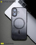 Corrugated Wave Pattern Glossy Case for iPhone 17 – Black Pattern (5)