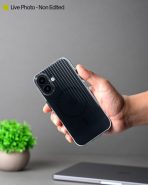 Corrugated Wave Pattern Glossy Case for iPhone 17 – Black Pattern (6)