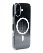 Corrugated Wave Pattern Glossy Case for iPhone 17 – White Pattern