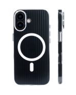 Corrugated Wave Pattern Glossy Case for iPhone 17 – White Pattern (3)