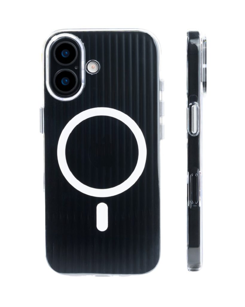 Corrugated Wave Pattern Glossy Case for iPhone 17 – White Pattern (3)