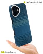 MagSafe Carbon Fiber Case for iPhone 17 Blue Pattern (2)