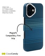MagSafe Carbon Fiber Case for iPhone 17 Blue Pattern (4)