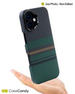 MagSafe Carbon Fiber Case for iPhone 17 Green Pattern (2)