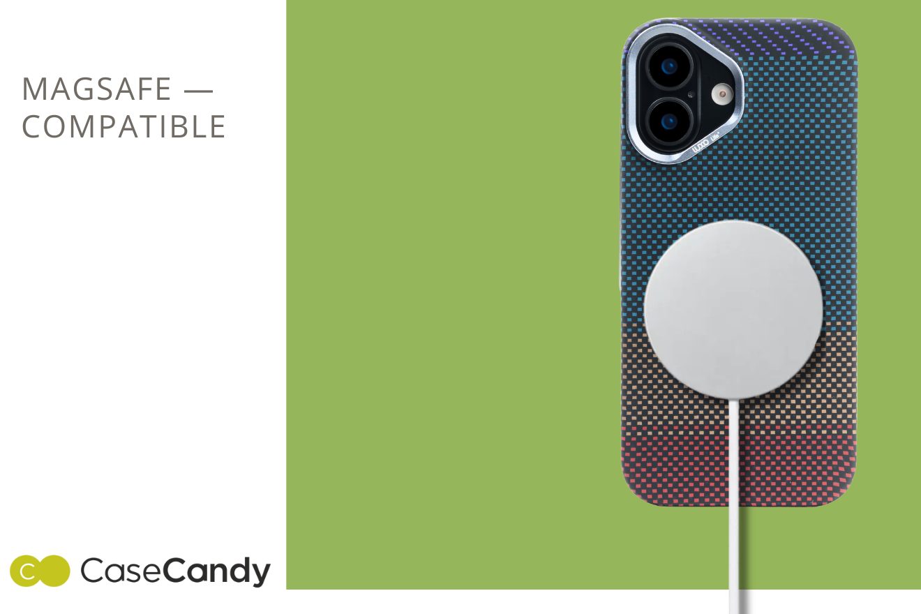 MagSafe Carbon Fiber Case for iPhone 17 Triadic Pattern