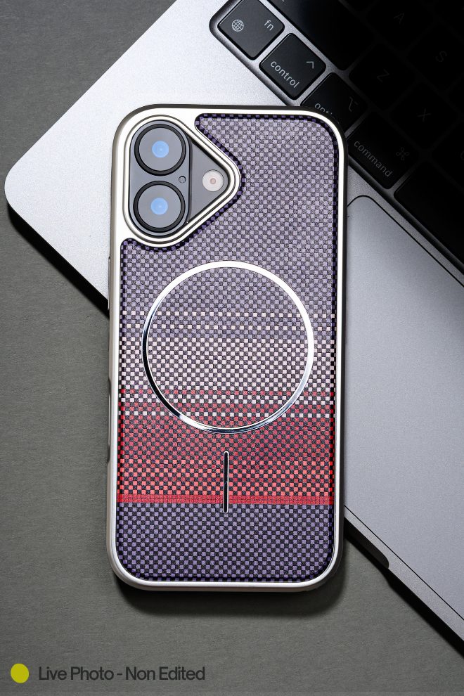 Metallic Carbon Fiber Case for iPhone 17 – MagSafe Compatible
