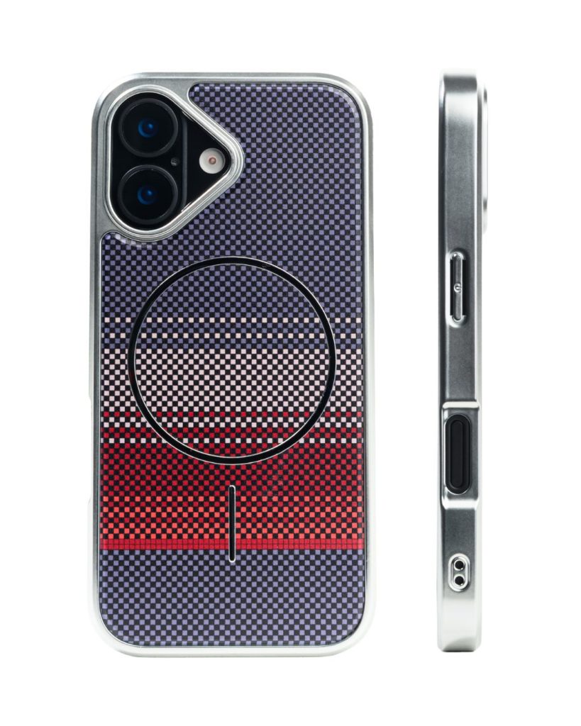 Metallic Carbon Fiber Case for iPhone 17 – MagSafe Compatible (3)