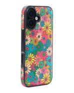 Vintage Floral Blue Leather Case for iPhone 17 MagSafe Compatible