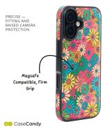 Vintage Floral Blue Leather Case for iPhone 17 MagSafe Compatible (4)