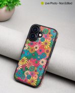 Vintage Floral Blue Leather Case for iPhone 17 MagSafe Compatible (7)
