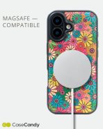 Vintage Floral Blue Leather Case for iPhone 17 MagSafe Compatible (8)