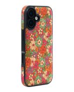 Vintage Floral Red Leather Case for iPhone 17 MagSafe Compatible