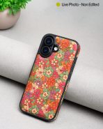 Vintage Floral Red Leather Case for iPhone 17 MagSafe Compatible (7)