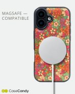 Vintage Floral Red Leather Case for iPhone 17 MagSafe Compatible (8)